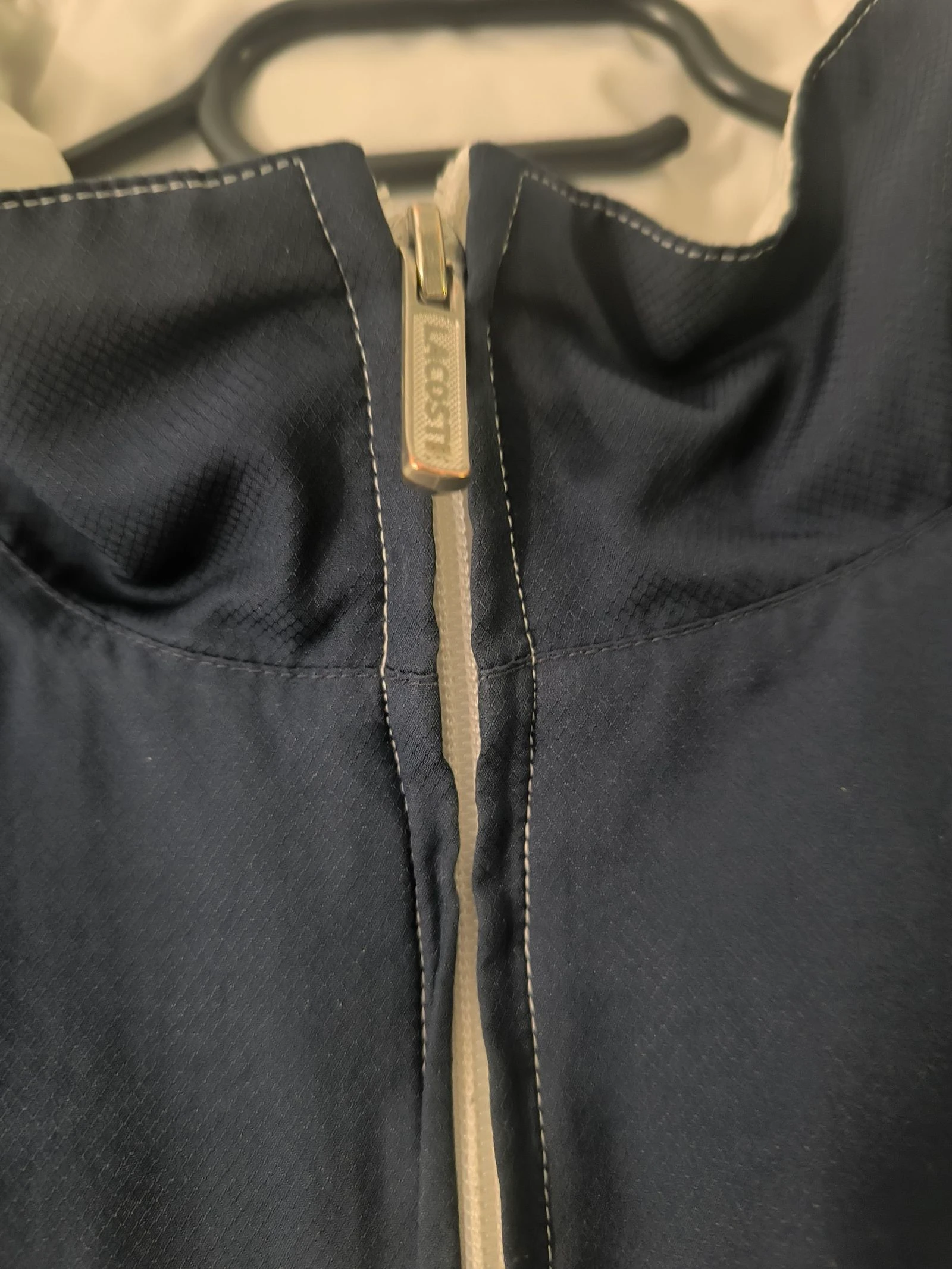 Vest / Windjack Lacoste Sport vintage marineblauw en wit - Maat 6 (XL/XXL) – photo 9